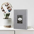 thumbnail image 2 of Photo Album with Writing Space 4x6 Inch 50 Page Memo Album Large or Small Linen Cover Clear Acid-Free Sleeves Refillable DIY Memory for Family Wedding Keepsake, 2 of 5