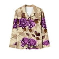 thumbnail image 4 of hxobax 2 Piece Womens Pajama Sets - PJ Set for Women Floral Printed Long Sleeve Sleepwear Notch Collar Button Blouse Tops and Pajamas Pants Sets Fall Matching Sets Loungewear,#06_Multicolor,X-Large, 4 of 4
