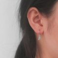 thumbnail image 3 of Pendientes colgantes de plata de ley 925 para mujer con forma de corazón, candado redondo y estrella, 21, 3 of 5