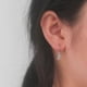 thumbnail image 3 of Pendientes colgantes de plata de ley 925 para mujer con forma de corazón, candado redondo, estrella T,3, 3 of 5