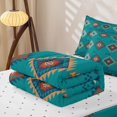thumbnail image 5 of jejeloiu Monochrome Tribal Zipper Twin Comforter Sets with Fitted Sheet and 2 Pillowcases,Modern Print Zipper Bedding Set For Boys,Reversible,4-Piece, 5 of 7