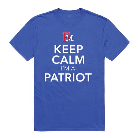 W Republic 523-306-B02-05 Francis Marion University Men Keep Calm T-Shirt, Royal - 2XL