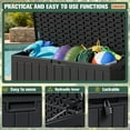 thumbnail image 2 of Homall 90 Gallon Outdoor Resin Deck Box, Waterproof and UV Resistant Storage Box for Garden Tools, Pool, 2 of 7