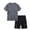 AB104 Grey, variant on Boys Summer Casual Clothes Child Short Sleeve Tee And Matching Shorts Outfit Set Breathable Lightweight Big Boys Everyday Activewear Set Blue 12-13 Years