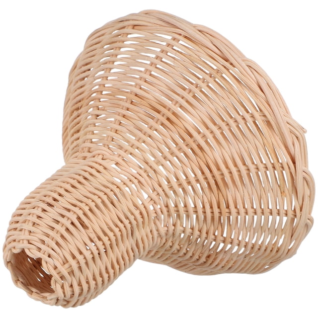HAMPPLIES Abat-Jour en Osier Tissé à la Main Kaki Diffusion de Lumière pour Lampe de Table 1ensemble