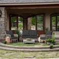thumbnail image 4 of ARDEN Outdoor Foam Deep Seat Cushion Set, 24 in x 24 in, Weather-Proof, Rain-Proof, Fade Resistant Patio Cushion, Bottom and Back Cushion for Chair, Sofa, and Couch Black Global Stripe, 4 of 9