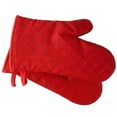 thumbnail image 1 of Manopla acolchada ignífuga para cocina y barbacoa, protección contra quemaduras, antiescaldado para horno y aislamiento térmico, color rojo, paquete de 2, 1 of 5