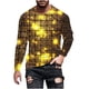 thumbnail image 2 of Ceisia Men's Gold Starburst Print T-Shirt | Slim Long-Sleeve Crewneck Festive Casual Top Gift, 2 of 5