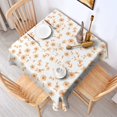 thumbnail image 2 of Floral Square Tablecloth 42x42in(107x107cm) – Waterproof Polyester Printed Table Cover, Wrinkle Resistant & Washable for Kitchen Dining Picnic Party Decor, Thanksgiving,Christmas, Spring,Flower, 2 of 6