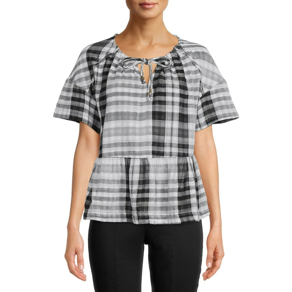 walmart time and tru peplum top