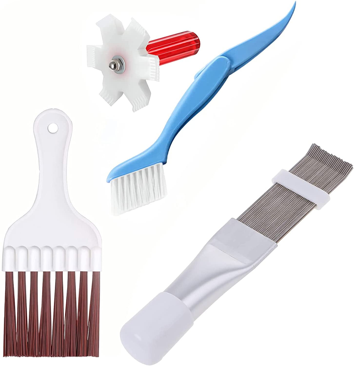 Cleaning Brush, 4pcs Air Conditioner Condenser Fin Cleaning Brush and