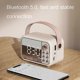 thumbnail image 3 of S11 Handheld Retro Alarm Clock Bluetooth Speaker S11 (Beige), 3 of 4