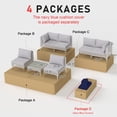 thumbnail image 4 of RADIATA Outdoor BOHO Furniture Set | All-Weather PE Wicker Patio Conversation Set | Modular Outdoor Sectional BOHO Sofa with Coffee Table | White Wicker Sectional Sofa with Navy Blue Cushion, 4 of 9