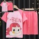 thumbnail image 1 of 16 (11T 12T) Marrón claro Pijamas para niños Conjuntos de verano para niños Niñas Conjuntos de pijamas de algodón suave Conjunto de manga corta Camiseta Tops Pantalones cortos Pijamas de Spiderman esquí esquí Gafas de esquí, 1 of 3