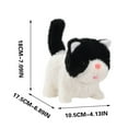 thumbnail image 3 of OKKVV Interactive Electric Stuffed Kitten Toy - Soft Plush Moving & Meowing Cat with Collar, Cuddly Companion for Kids & Pet Lovers (Random Color, Battery-Powered),, 3 of 9