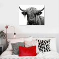 thumbnail image 4 of Nawypu  Scottish Cow Canvas Print Animal Painting Wall Art for Living Room pet Shop Zoo Decoration  Framed,, 4 of 4