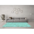 thumbnail image 3 of Ahgly Company Indoor Rectangle Abstract Light Blue Modern Area Rugs, 2' x 4', 3 of 4