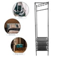 thumbnail image 2 of 1 Set Floor Clothing Garment Rack Standing Clothes Organizer Bedroom 3-tier Clothing Rack with Hooks, 2 of 9