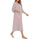 thumbnail image 3 of Batas de mujer, batas de baño con cremallera, manga corta/larga, suave, con bolsillos, ropa de dormir, 77, 3 of 5