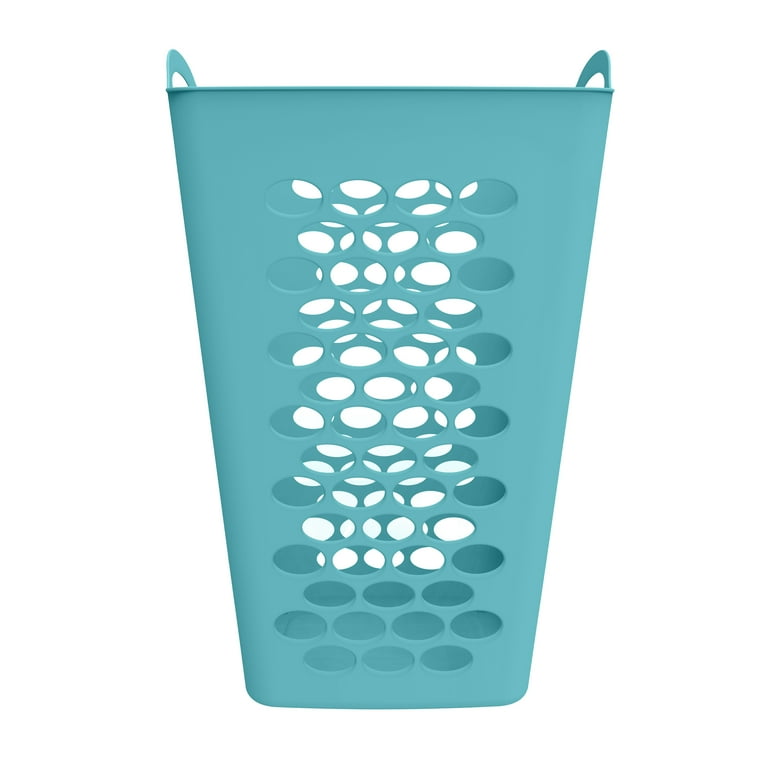 Mainstays Flexible Square Laundry Hamper, 2 Bushel, Teal