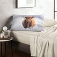 thumbnail image 6 of Sikiie Yak Print Plush Pillow Cover, Wrinkle-proof and Stain-resistant Pillow Protector without Pillow Core, Home Decoration-14"x20", 6 of 6