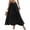 Black, variant on Women's Maxi Skirt Elastic Waist Tiered A-Line Boho Casual Button Front Ruffle Hem Flowy Long Skirts