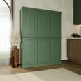 thumbnail image 4 of Palace Imports 100% Solid Wood Kitchen Pantry Storage Cabinet with Doors and Adjustable Shelves, 6-Door, Green, 4 of 8