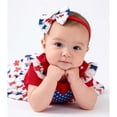 thumbnail image 4 of EnJoCho My First 4th of July Baby Boy Outfit Baby Girls 4th of July 𝖱omper Dress Sleeveless Stars Stripes Print Jumpsuit with Headband Independence Day Clothes, 4 of 7