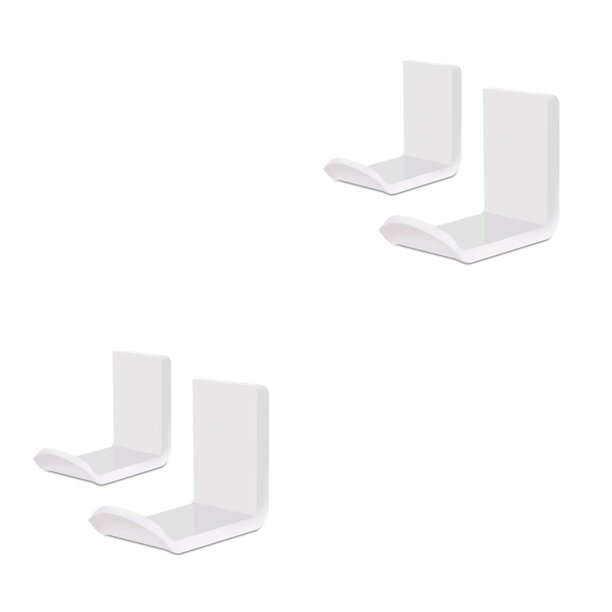 Toystoory Soporte para auriculares de 2 piezas Gancho adhesivo fuerte pequeño Auriculares para juegos Estructura estable duradera Escritorio con Blanco 2piezas