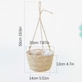 thumbnail image 3 of GQDIN Natural Handwoven Hanging Basket for Cattail Plants - Eco-Friendly Wicker Flower Pot Holder for Indoor/Outdoor Decor | Breathable Plant Basket with Sturdy Ropes for Balcony,Garden,Porch, 3 of 5