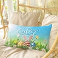 thumbnail image 4 of Green Easter Pillow Covers, Linen Long Throw Pillow Case, Spring Floral Watercolor Eggs Pastoral Holiday Pillow Protector Decorative Cushion Cover for Living Room/Bedroom 20" x 26", 4 of 8