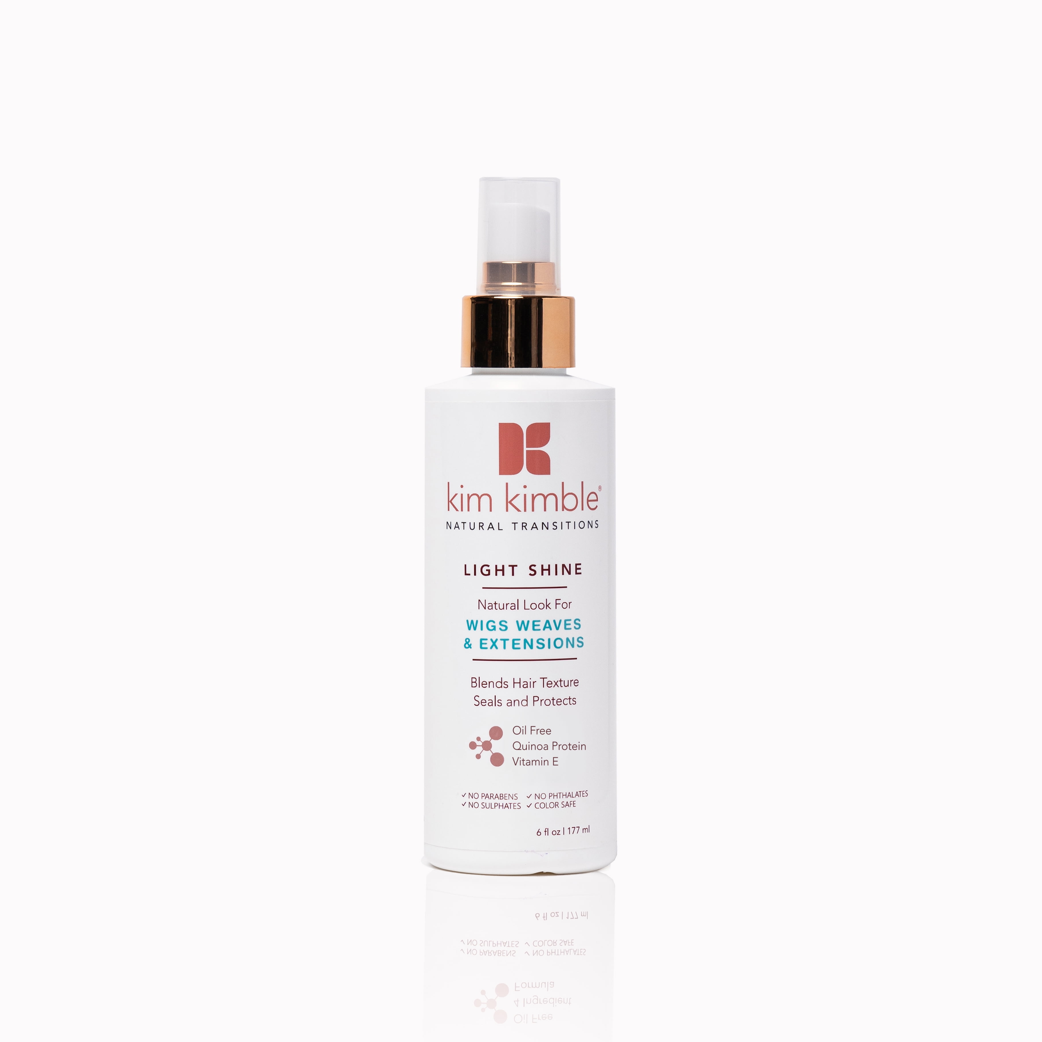 Kim Kimble Naturally Preserves & Restores All Hair Types, Wigs, Weaves, Extensions – No Oils, Quinoa Protein, Vitamin E – No Flakes, Silky Smooth, & leaves a Soft Texture – Light Shine Spray, 6 fl oz