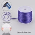 thumbnail image 2 of 10 color 1.5mm Rattail Satin Nylon Trim Silk Cord for Friendship Bracelet Necklace Chinese Knot Macramé Trim Jewelry Making 137 yards totally 1set, 2 of 8