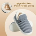 thumbnail image 2 of Drecage Womens Fuzzy Slippers Mens, Fleece Lined House Slipper for Ladies, Extra Plush Warm Indoor Outdoor Slippers with Heel Cover & Anti-slip Sole, Cozy Memory Foam Home Shoes, 2 of 11