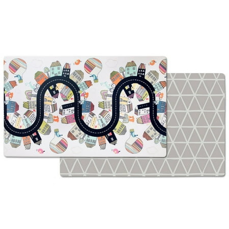 Skip Hop Playspot Playmat - Doubleplay Reversible Playmat - Vibrant Village