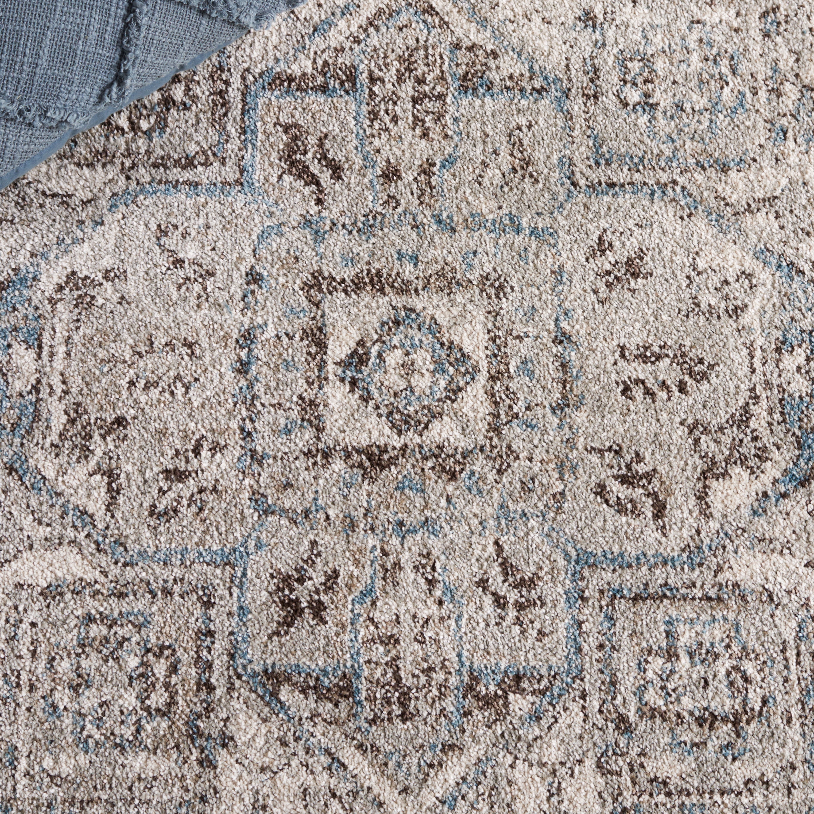 SAFAVIEH Vintage Tabriz Abagail Medallion Area Rug, Gray/Blue, 9' x 12'