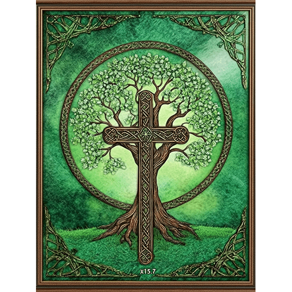 Celtic Tree of Life Cross Canvas Wall ArtPerfect for Living RoomBedroomOfficeDining Room and Hallway Decoration.