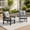Gray, variant on DELMANGO HDPE Outdoor Side Table All Weather Patio Side Table Waterproof Small Outdoor End Table for Garden, Lawn, Pool, Balcony, Gray