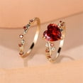 thumbnail image 6 of SEPARQI 2pcs His and Hers Wedding Ring Sets Couples Engagement Rings Women and Men 925 Sterling Silver AAA Cubic Zirconia Heart-Shaped Ring Set Fashion Retro Simple Ruby Ring, 6 of 9