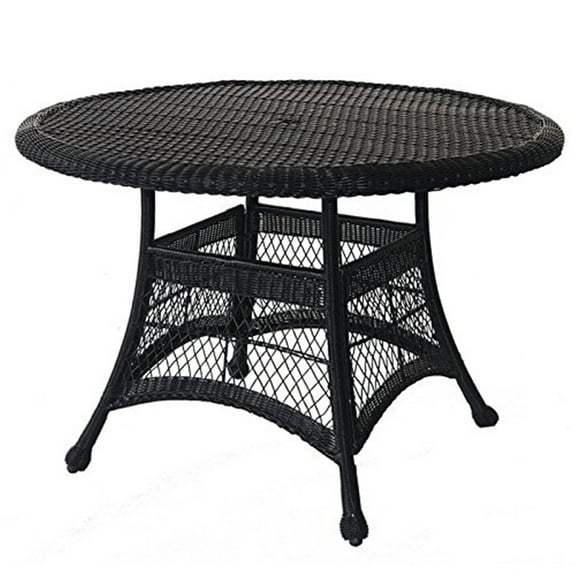 Jeco Wicker 44" Round Dining Table-Finish:Espresso