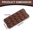 thumbnail image 4 of Placa rectangular de silicona Runskmd. Barra de silicona grande y gruesa, rellena de chocolate rectangular., 4 of 8