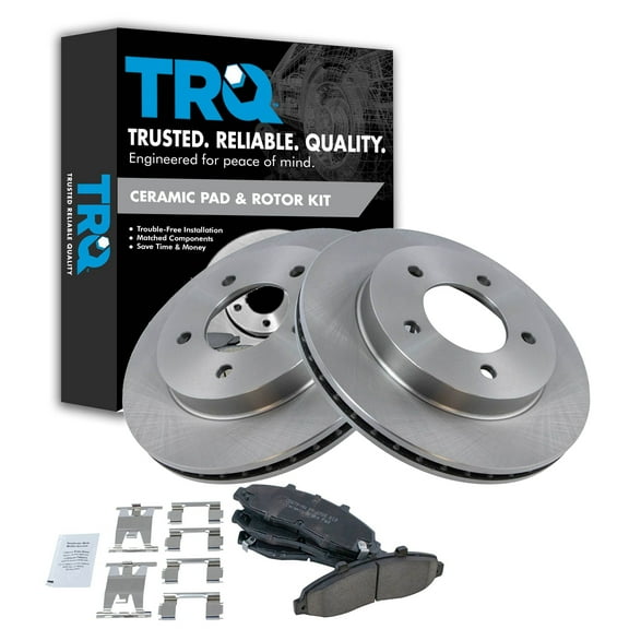 TRQ Front Premium Posi Ceramic Disc Brake Pad & Rotor Kit Fits Select Ford F150