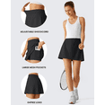 thumbnail image 5 of G4Free Lightweight Tennis Skirts for Women - 15" Athletic Yoga Wasit Skirt Casual Golf Skorts Inner Shorts with 2 Pockets, 5 of 7