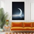 thumbnail image 2 of IDEA4WALL Framed Canvas Wall Art for Living Room, Bedroom Moon with Bright Canvas Prints for Modern Home Decoration Ready to Hang, 2 of 4