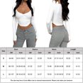 thumbnail image 2 of Camiseta Jersey de punto de ganchillo para mujer, Top corto ajustado, camisa básica ajustada para mujer Kuymtek Blanco T S para Mujer, 2 of 5