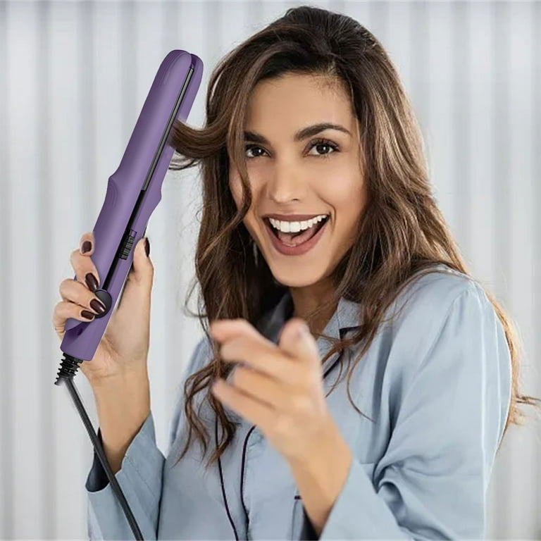 SDJMa Hair Mini Flat Iron Curling Straightener for Short Hair Defining Fast Heat Portable Hair Straightener Mini Flat Iron Professional Salon