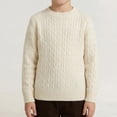 thumbnail image 2 of GigrtiJin Knit Sweaters for Boys Girls Fall Winter Long Sleeve Sweaters Kids Round Neck Pullover Sweaters 0-13 Years, 2 of 7
