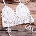 thumbnail image 5 of Gibobby Conjunto de bikini para mujer Traje de baño de encaje para mujer Tejido Sexy Top acolchado Traje de baño Ropa de playa Bikini Trajes de baño Conj(Blanco,M), 5 of 5
