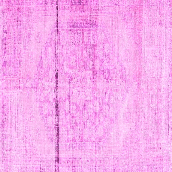 Ahgly Company Indoor Square Persian Pink Traditional Area Rugs, 7' Square