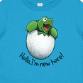 thumbnail image 4 of Inktastic Hello, I'm New Here Cute Baby Turtle Boys or Girls Baby T-Shirt, 4 of 5